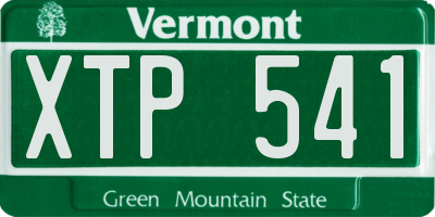 VT license plate XTP541