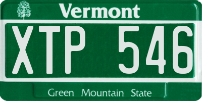 VT license plate XTP546