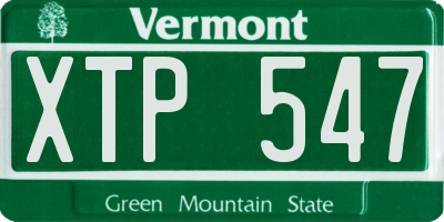 VT license plate XTP547