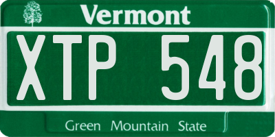 VT license plate XTP548