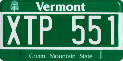 VT license plate XTP551