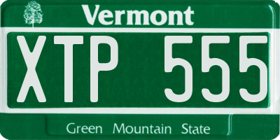 VT license plate XTP555