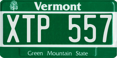 VT license plate XTP557