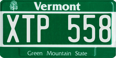 VT license plate XTP558