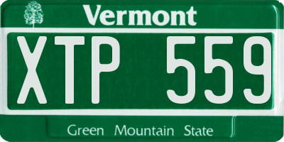 VT license plate XTP559