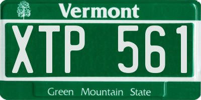 VT license plate XTP561
