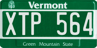 VT license plate XTP564