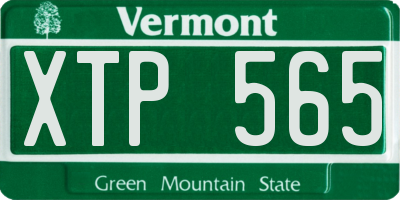 VT license plate XTP565