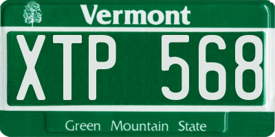 VT license plate XTP568