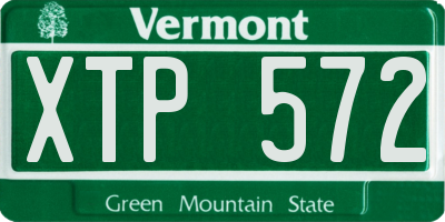 VT license plate XTP572