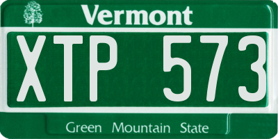 VT license plate XTP573