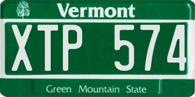 VT license plate XTP574