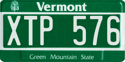 VT license plate XTP576