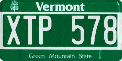 VT license plate XTP578