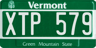 VT license plate XTP579