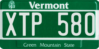 VT license plate XTP580