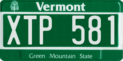 VT license plate XTP581