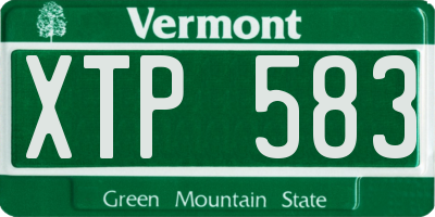 VT license plate XTP583