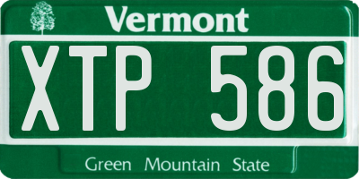 VT license plate XTP586