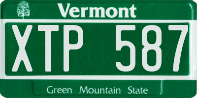 VT license plate XTP587