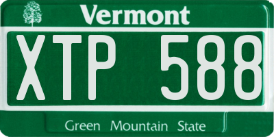 VT license plate XTP588