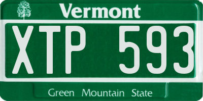 VT license plate XTP593