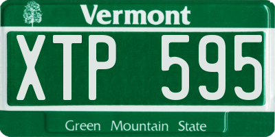 VT license plate XTP595