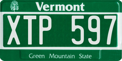 VT license plate XTP597