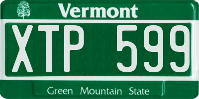 VT license plate XTP599