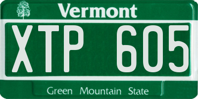VT license plate XTP605