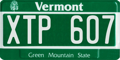 VT license plate XTP607