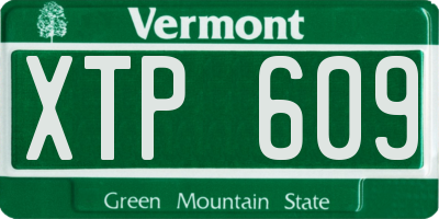 VT license plate XTP609