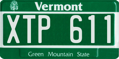 VT license plate XTP611