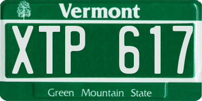 VT license plate XTP617