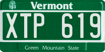 VT license plate XTP619