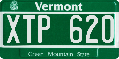 VT license plate XTP620