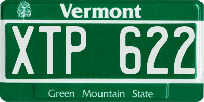 VT license plate XTP622