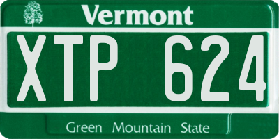 VT license plate XTP624