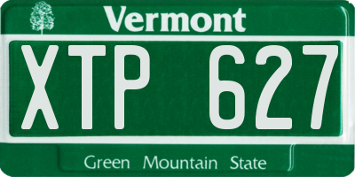 VT license plate XTP627