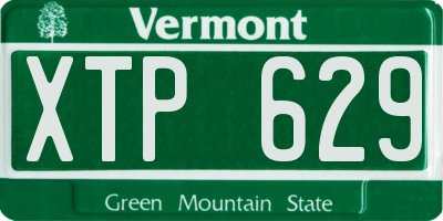 VT license plate XTP629