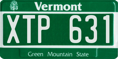 VT license plate XTP631