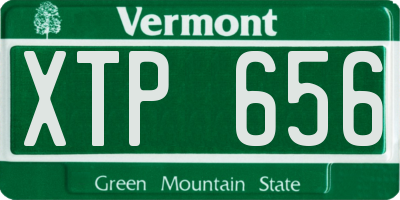 VT license plate XTP656