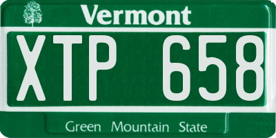VT license plate XTP658