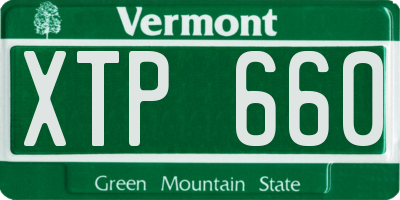 VT license plate XTP660