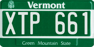 VT license plate XTP661