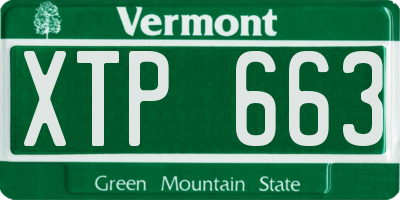 VT license plate XTP663