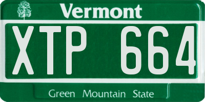 VT license plate XTP664