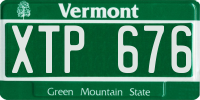 VT license plate XTP676
