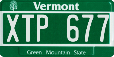VT license plate XTP677