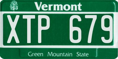 VT license plate XTP679